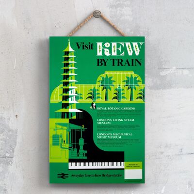 P0485 - Kew Royal Botanicals Original National Railway Poster auf einer Plakette im Vintage-Dekor