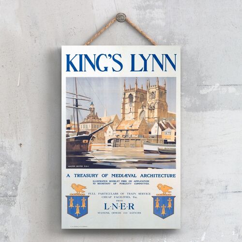 P0487 - King'S Lynn Original National Railway Poster On A Plaque Vintage Decor