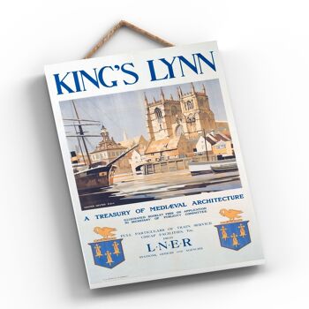 P0487 - King'S Lynn Original National Railway Affiche Sur Une Plaque Décor Vintage 2