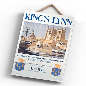 P0487 - King'S Lynn Original National Railway Affiche Sur Une Plaque Décor Vintage 4