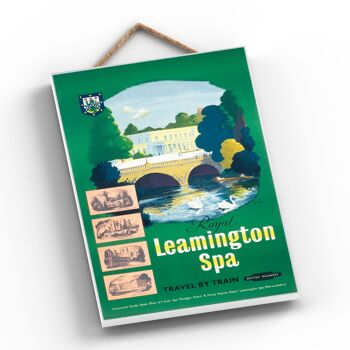 P0493 - Leamington Spa Pompe Originale National Railway Affiche Sur Une Plaque Décor Vintage 2