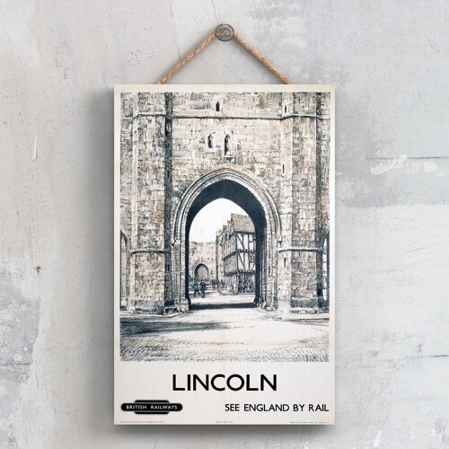 P0497 - Lincoln Arch Original National Railway Poster On A Plaque Vintage Decor