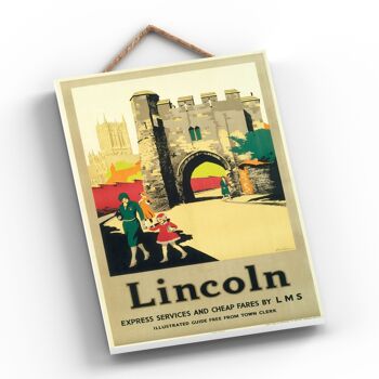 P0498 - Lincoln Arch Original National Railway Affiche Sur Une Plaque Décor Vintage 2