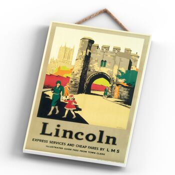 P0498 - Lincoln Arch Original National Railway Affiche Sur Une Plaque Décor Vintage 4