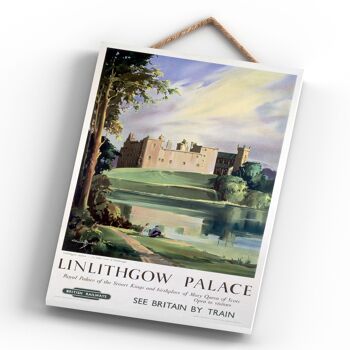 P0508 - Linlithgow Palace Royal National Railway Affiche Sur Une Plaque Décor Vintage 4