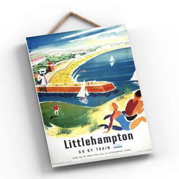 P0509 - Littlehampton Sussex Original National Railway Affiche Sur Une Plaque Décor Vintage 2