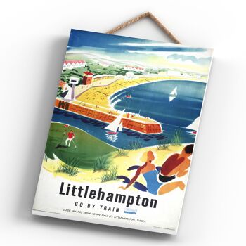 P0509 - Littlehampton Sussex Original National Railway Affiche Sur Une Plaque Décor Vintage 4