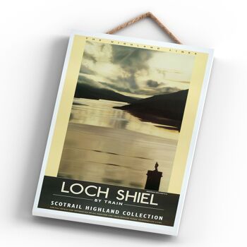 P0511 - Affiche originale du chemin de fer national du Loch Shiel Highland sur une plaque décor vintage 4