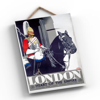 P0516 - London Heart Of The Empire Affiche originale des chemins de fer nationaux sur une plaque décor vintage 2