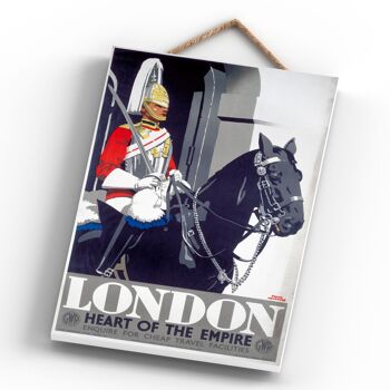 P0516 - London Heart Of The Empire Affiche originale des chemins de fer nationaux sur une plaque décor vintage 4