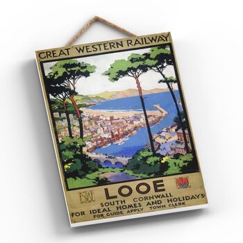 P0524 - Looe 2 Affiche Originale National Railway Sur Une Plaque Décor Vintage 2