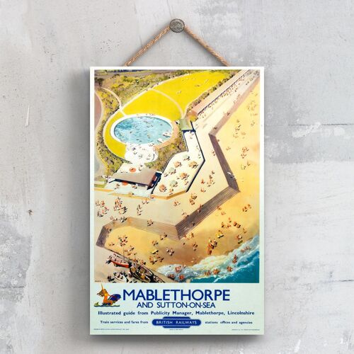 P0531 - Mablethorpe Sutton On Sea Original National Railway Poster On A Plaque Vintage Decor