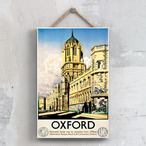 P0568 - Oxford Ernest Coffin Original National Railway Poster On A Plaque Vintage Decor