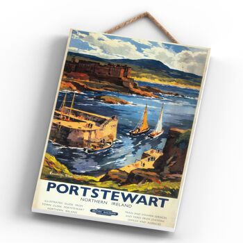 P0585 - Portstewart Original National Railway Affiche Sur Une Plaque Décor Vintage 4