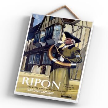 P0597 - Ripon Town Clerk Affiche Originale National Railway Sur Une Plaque Décor Vintage 4