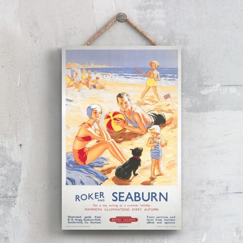 P0599 - Roker Seaburn Outing Original National Railway Poster On A Plaque Vintage Decor