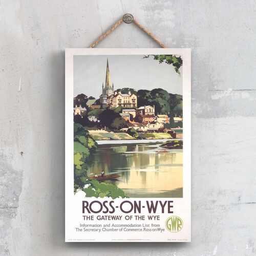 P0600 - Ross On Wye Gateway Original National Railway Poster On A Plaque Vintage Decor