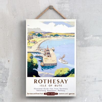 P0602 - Rothesay Isle Of Bute Original National Railway Poster On A Plaque Vintage Decor