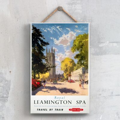 P0604 - Royal Lemington Spa Poster originale della National Railway su una targa con decorazioni vintage