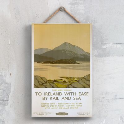 P0617 - Sheephaven Donegal Original National Railway Poster auf einer Plakette im Vintage-Dekor