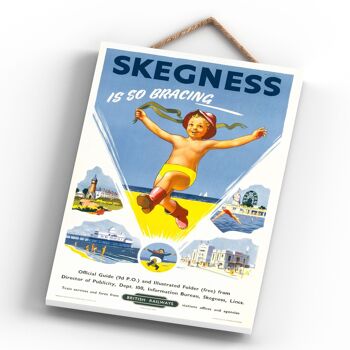 P0623 - Skegness Is So Bracing Affiche originale des chemins de fer nationaux sur une plaque décor vintage 4