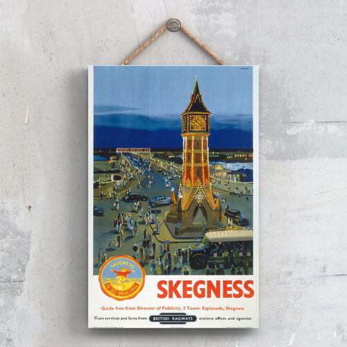 P0624 - Skegness Pier Original National Railway Poster On A Plaque Vintage Decor