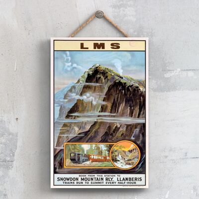 P0625 - Snowdon Lms Original National Railway Poster auf einer Plakette im Vintage-Dekor