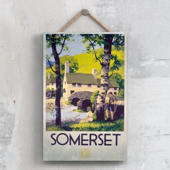 P0626 - Somerset Bridge Affiche Originale National Railway Sur Une Plaque Décor Vintage 1