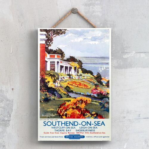P0630 - Southend On Sea Original National Railway Poster On A Plaque Vintage Decor