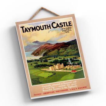 P0649 - Taymouth Castle Original National Railway Affiche Sur Une Plaque Décor Vintage 2