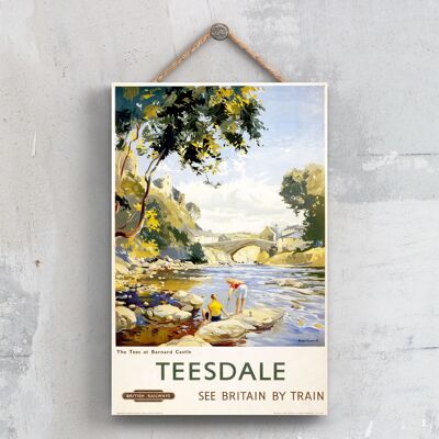 P0650 - Teesdale Barnard Castle Original National Railway Poster On A Plaque Vintage Decor