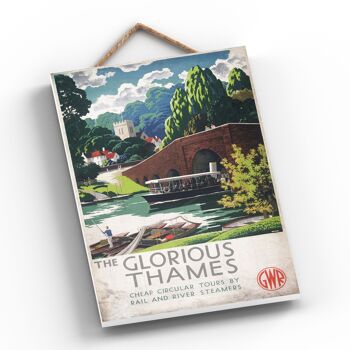 P0653 - Thames Glorious National Railway Affiche Sur Une Plaque Décor Vintage 2