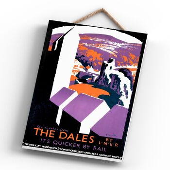 P0658 - The Dales Yorkshire Original National Railway Poster sur une plaque décor vintage 4