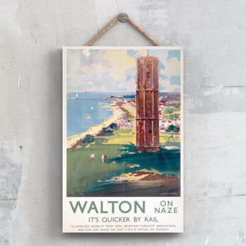 P0680 - Walton On Naze Affiche Originale National Railway Sur Une Plaque Décor Vintage 1