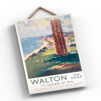 P0680 - Walton On Naze Affiche Originale National Railway Sur Une Plaque Décor Vintage 2