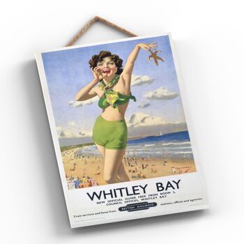 P0693 - Whitley Bay Starfish Affiche originale des chemins de fer nationaux sur une plaque décor vintage 2