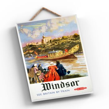 P0696 - Windsor Castle Boat Original National Railway Affiche Sur Une Plaque Décor Vintage 2