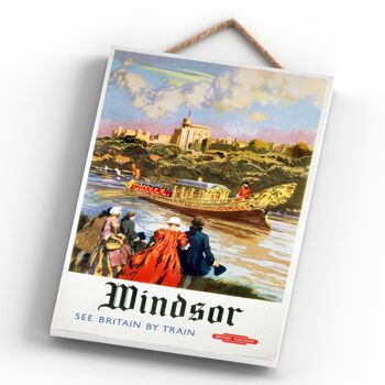 P0696 - Windsor Castle Boat Original National Railway Affiche Sur Une Plaque Décor Vintage 4