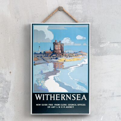 P0697 - Withernsea Coast Original National Railway Poster On A Plaque Vintage Decor