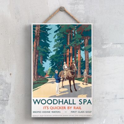 P0700 - Woodhall Spa Horse Original National Railway Poster su una targa Decor vintage