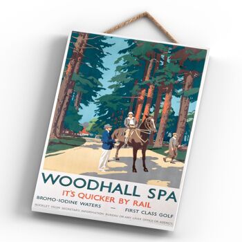 P0700 - Woodhall Spa Horse Affiche originale des chemins de fer nationaux sur une plaque Décor vintage 4
