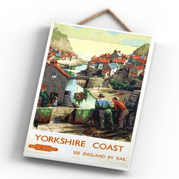 P0715 - Yorkshire Coast Original National Railway Affiche Sur Une Plaque Décor Vintage 4
