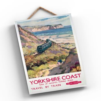 P0716 - Yorkshire Coast Original National Railway Affiche Sur Une Plaque Décor Vintage 2