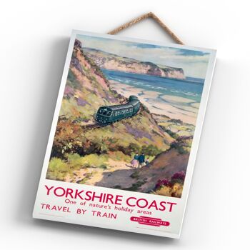 P0716 - Yorkshire Coast Original National Railway Affiche Sur Une Plaque Décor Vintage 4