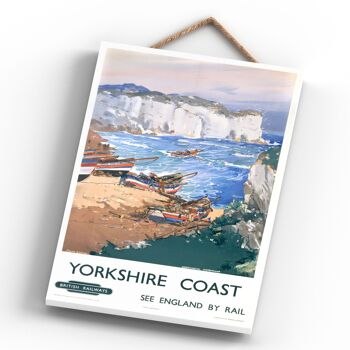 P0717 - Yorkshire Coast Original National Railway Affiche Sur Une Plaque Décor Vintage 4