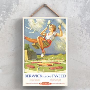 P0748 - Berwick Upon Tweed Walled National Railway Poster sur une plaque décor vintage 1