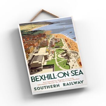 P0750 - Bexhill On Sea Affiche Originale National Railway Sur Une Plaque Décor Vintage 2