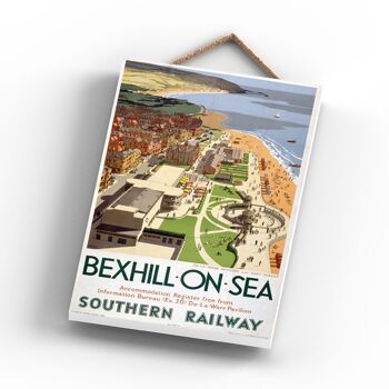 P0750 - Bexhill On Sea Affiche Originale National Railway Sur Une Plaque Décor Vintage 3