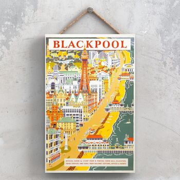 P0752 - Blackpool Pier Original National Railway Affiche Sur Une Plaque Décor Vintage 1