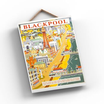 P0752 - Blackpool Pier Original National Railway Affiche Sur Une Plaque Décor Vintage 2
